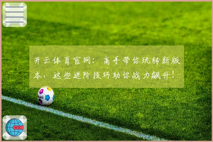 开云体育官网：高手带你玩转新版本，这些进阶技巧助你战力飙升！